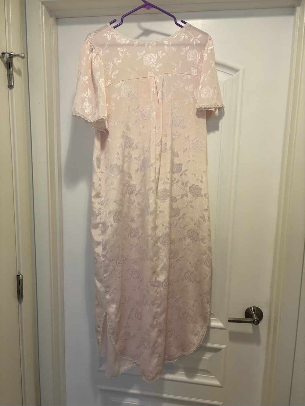 Vintage Pretty in Pink Lace-Trim Nightgown - Picture 3 of 3